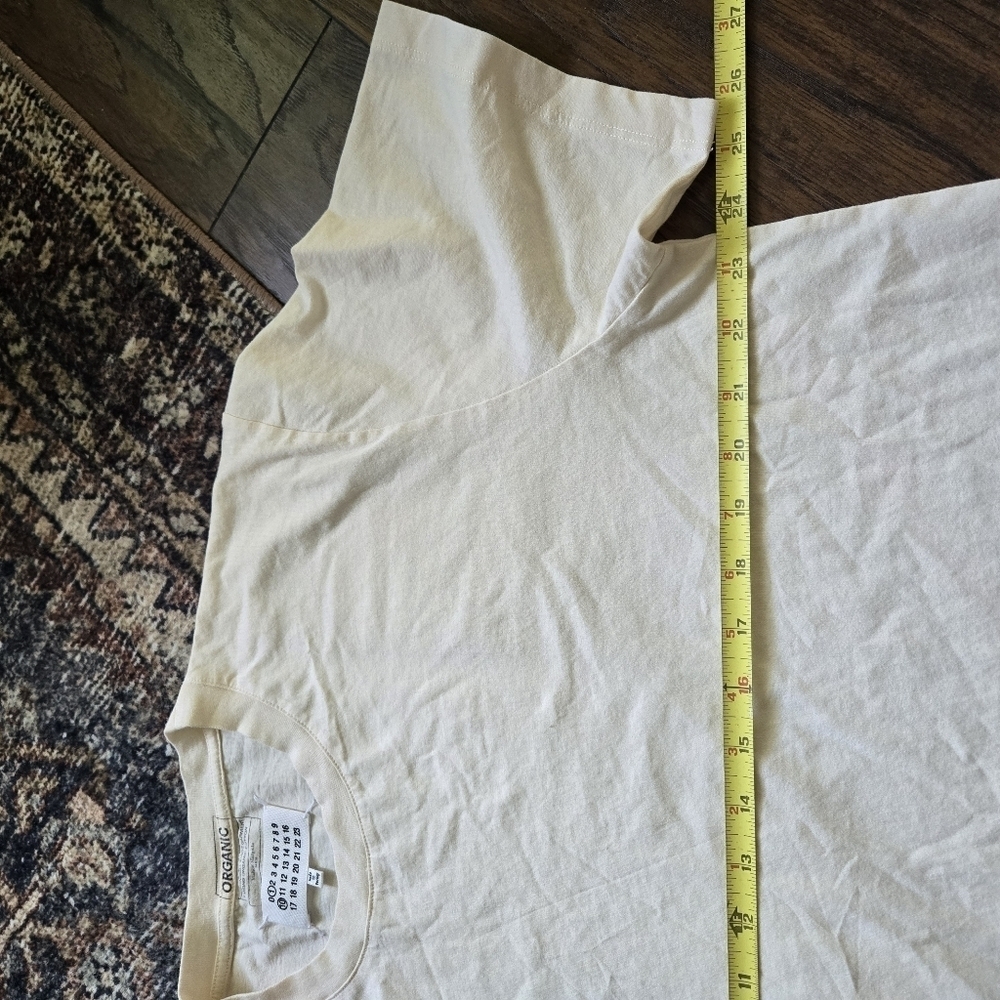Maison Margiela 100% Organic Cotton Jersey T-Shirt Off-White Cream Ivory Sz XXL - Picture 6 of 11